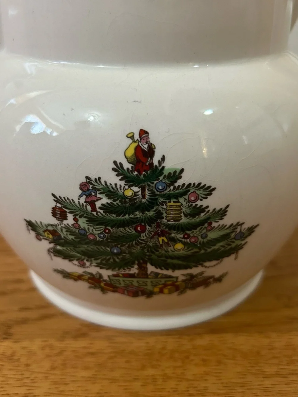 Spode Christmas Tree 4.75 Inch Syrup Pitcher Made In England